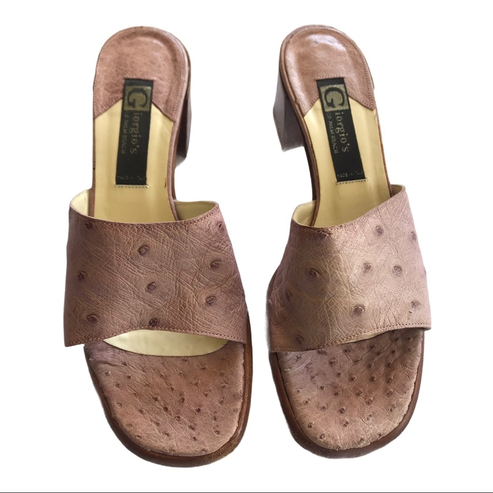 Giorgio’s Of Palm Beach Ostrich Leather Sandals